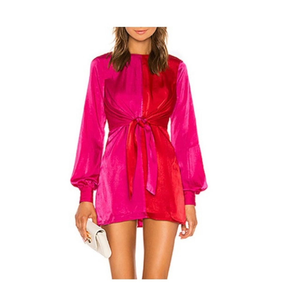 House of Harlow 1960 Pink and Red Mini Dress